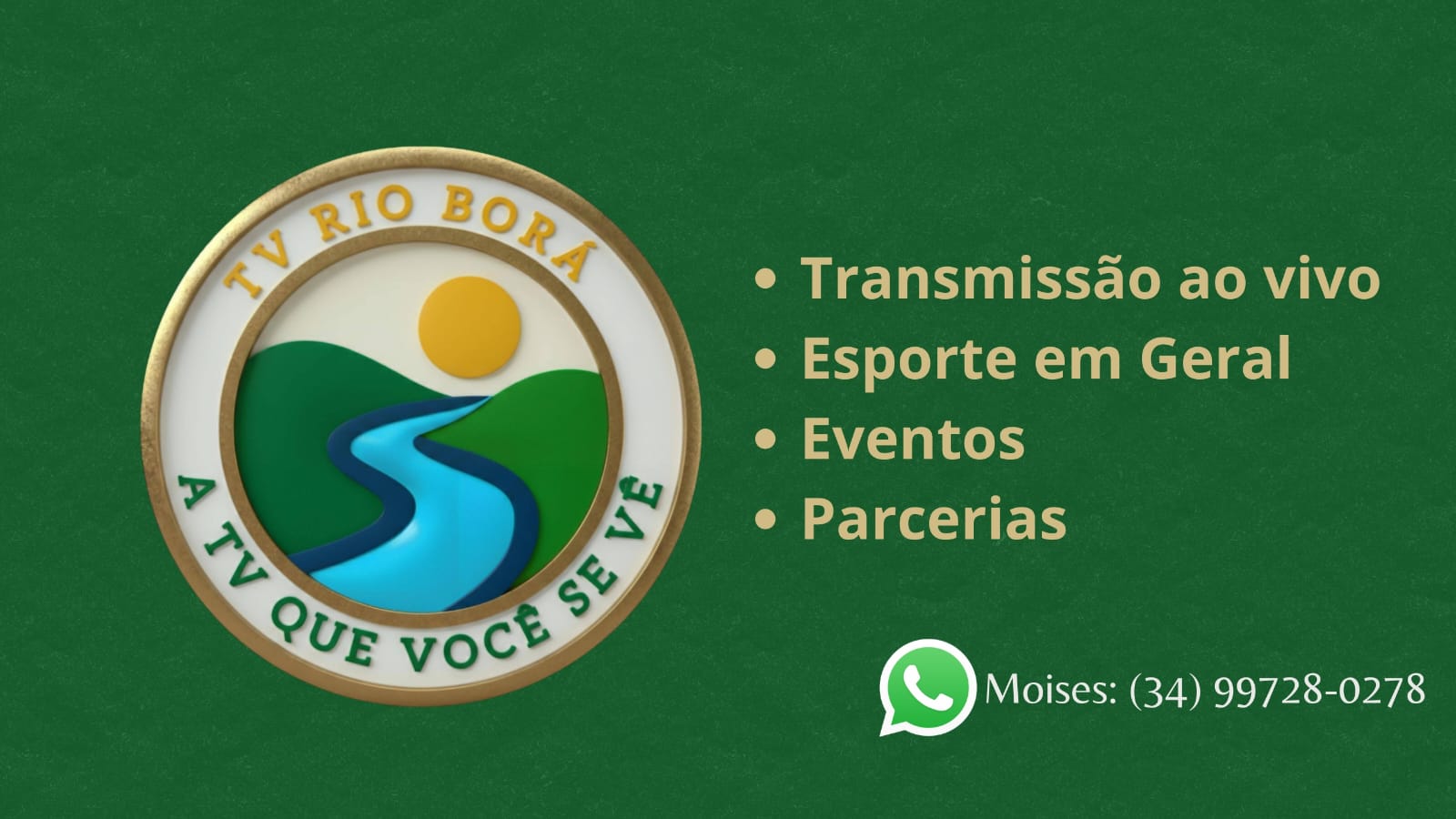 Publicidade TV RIO BORA