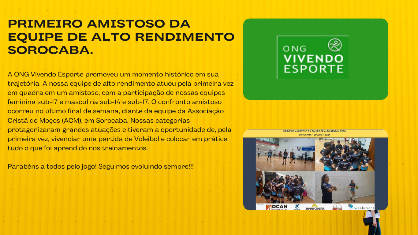 Publicidade ONG Vivendo Esporte