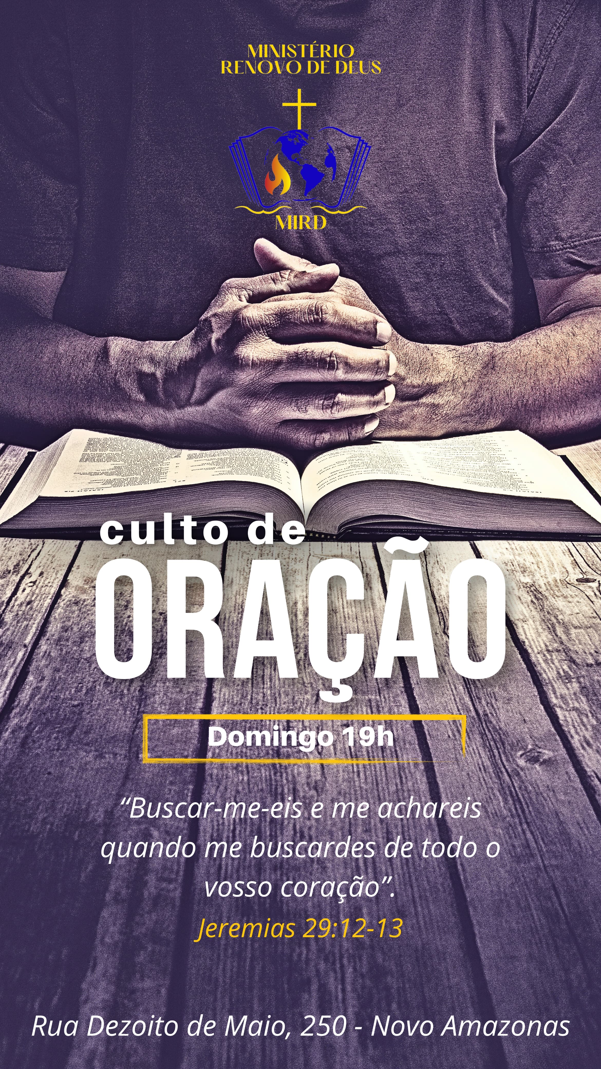 Publicidade Culto de Oração 