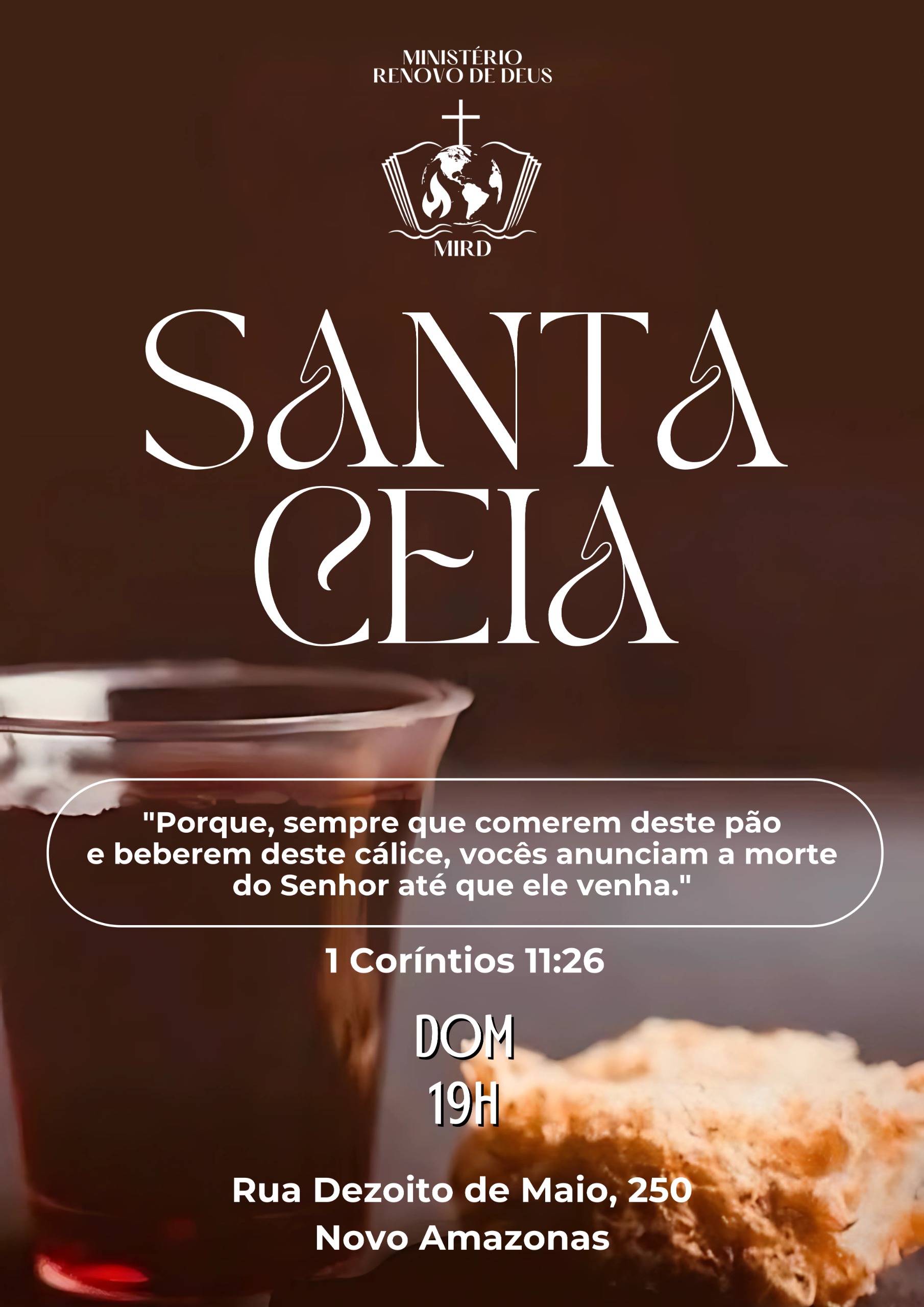 Publicidade Culto de Santa Ceia