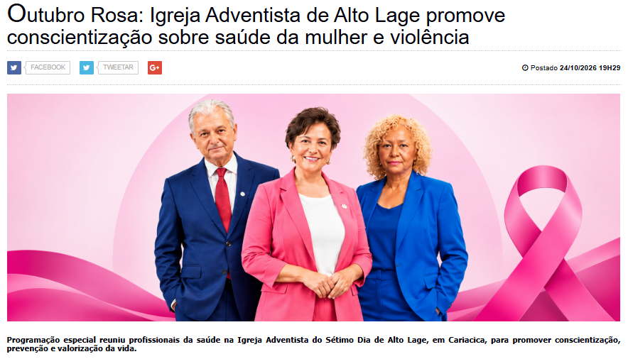 Publicidade outubro rosa alto lage