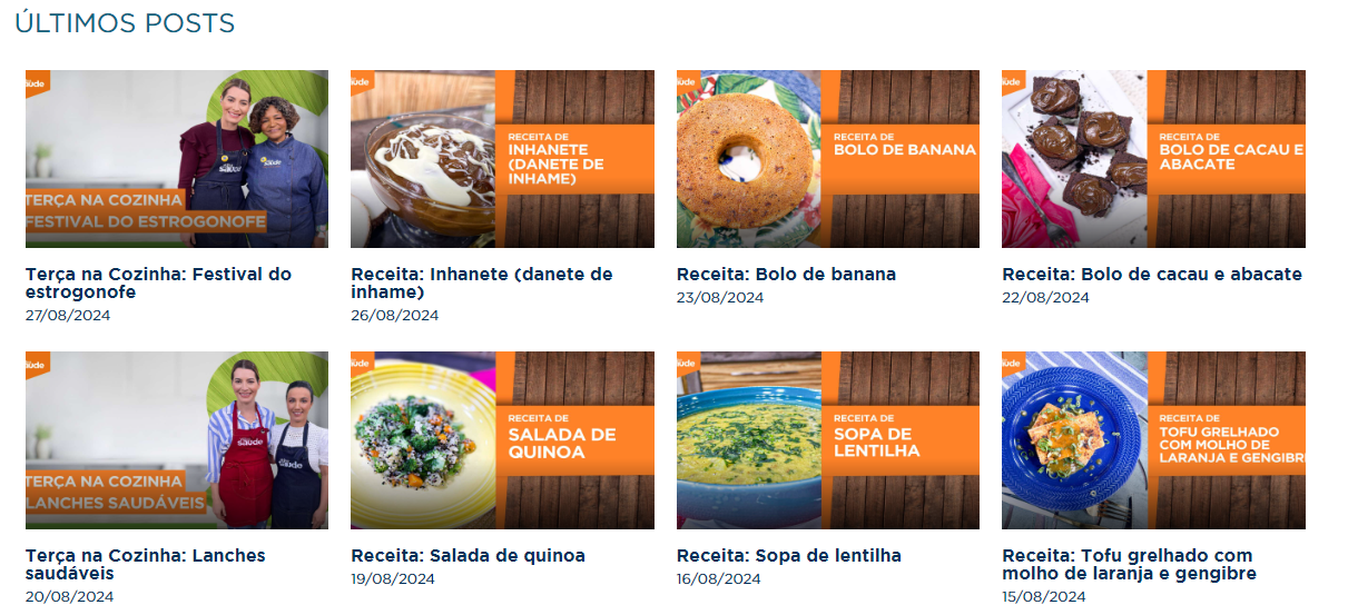 Publicidade vida e saúde receitas