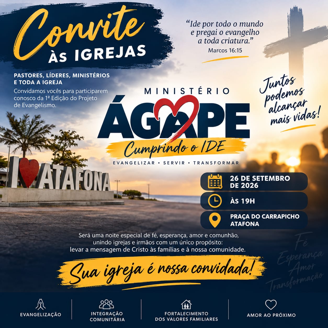 Publicidade CARTAZ PROJ EVANG MINISTÉRIO AGAPE