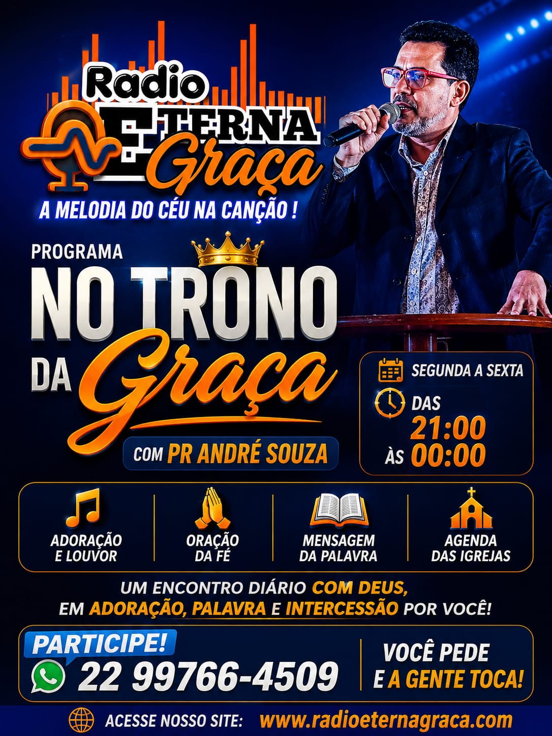 Publicidade CARTAZ PROG NO TRONO DA GRAÇA