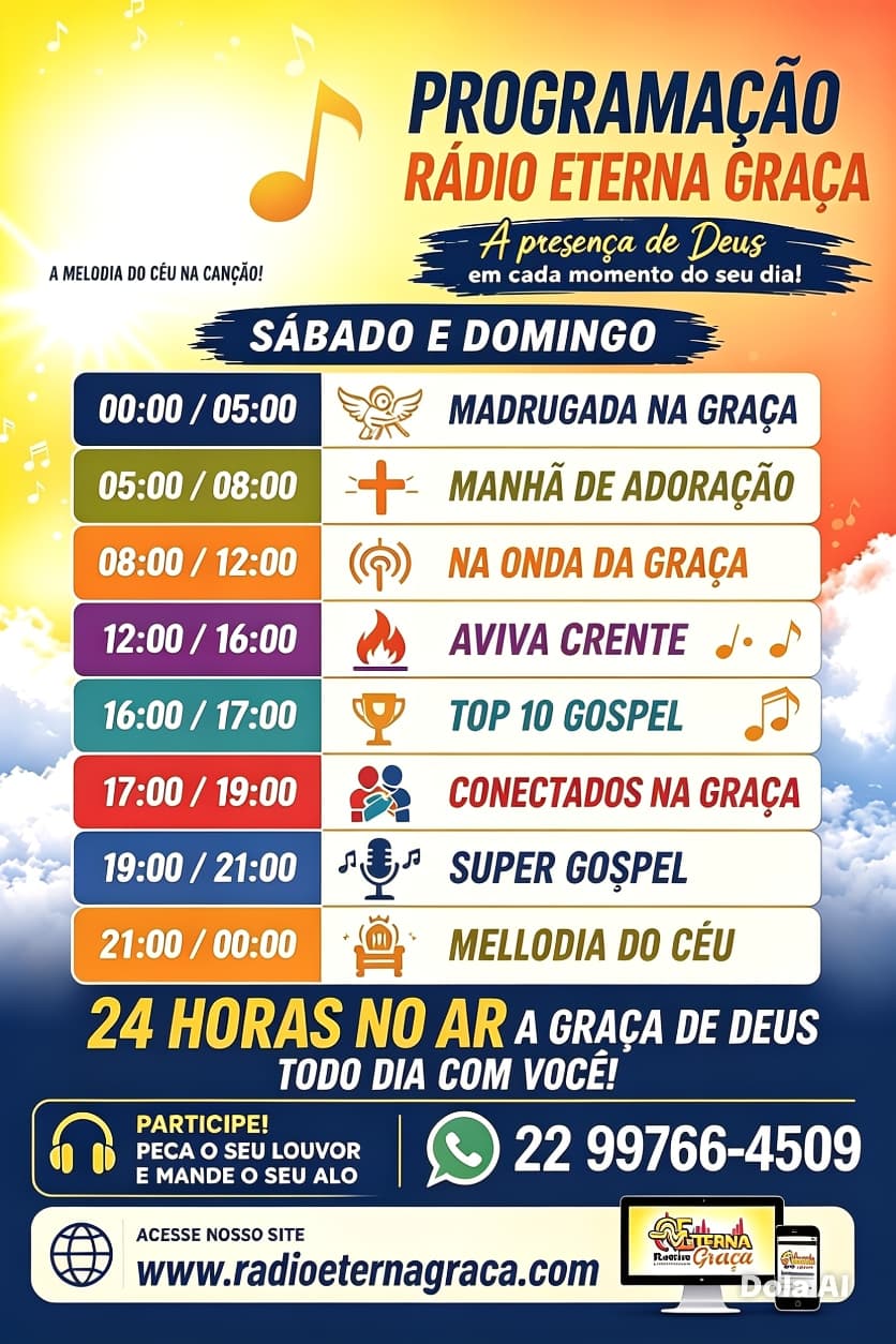 Publicidade CARTAZ PROG REG SAB E DOMI