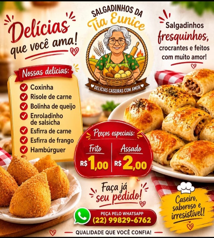 Publicidade SALGADINHOS DA TIA EUNICE
