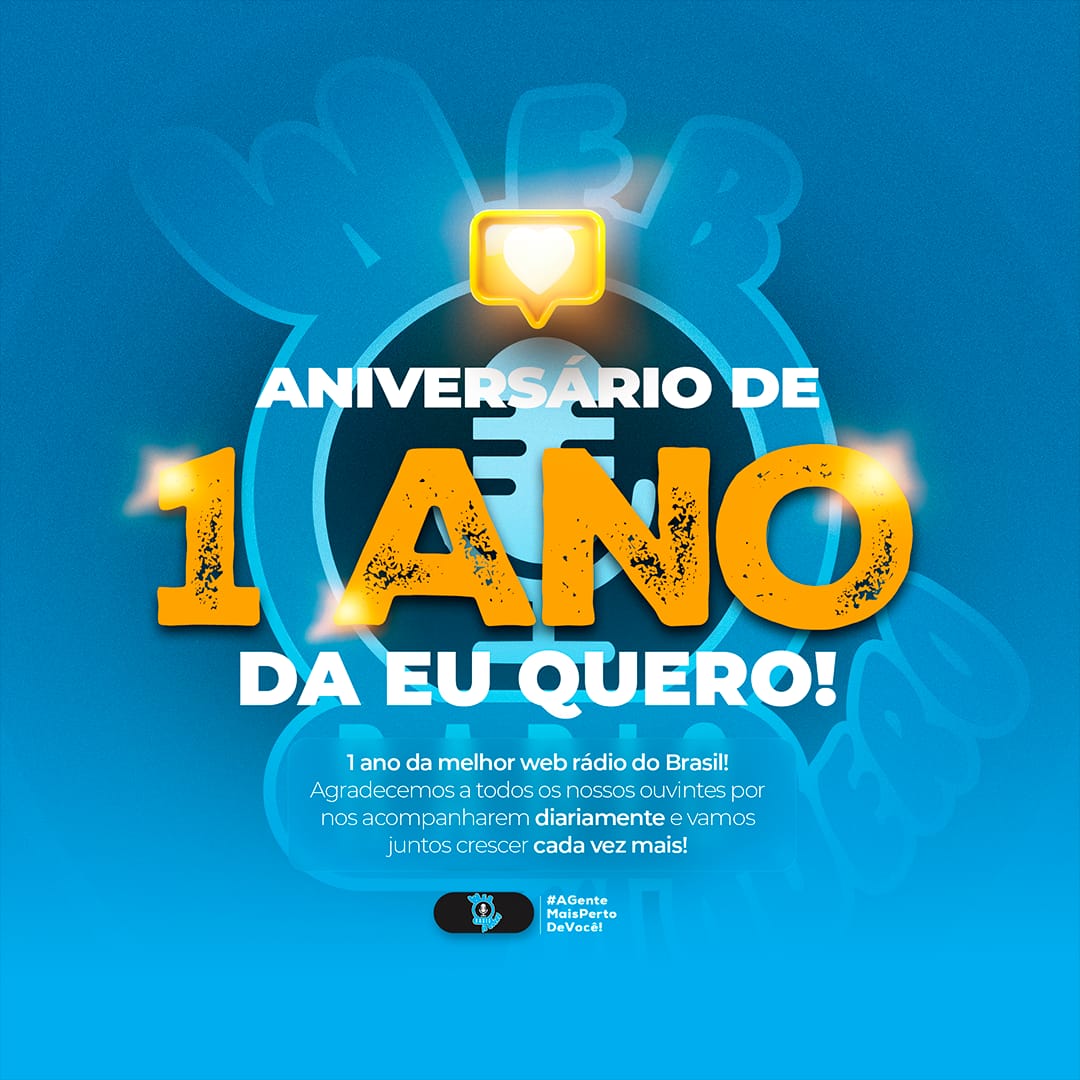 Publicidade RÁDIO EU QUERO 1 ANO