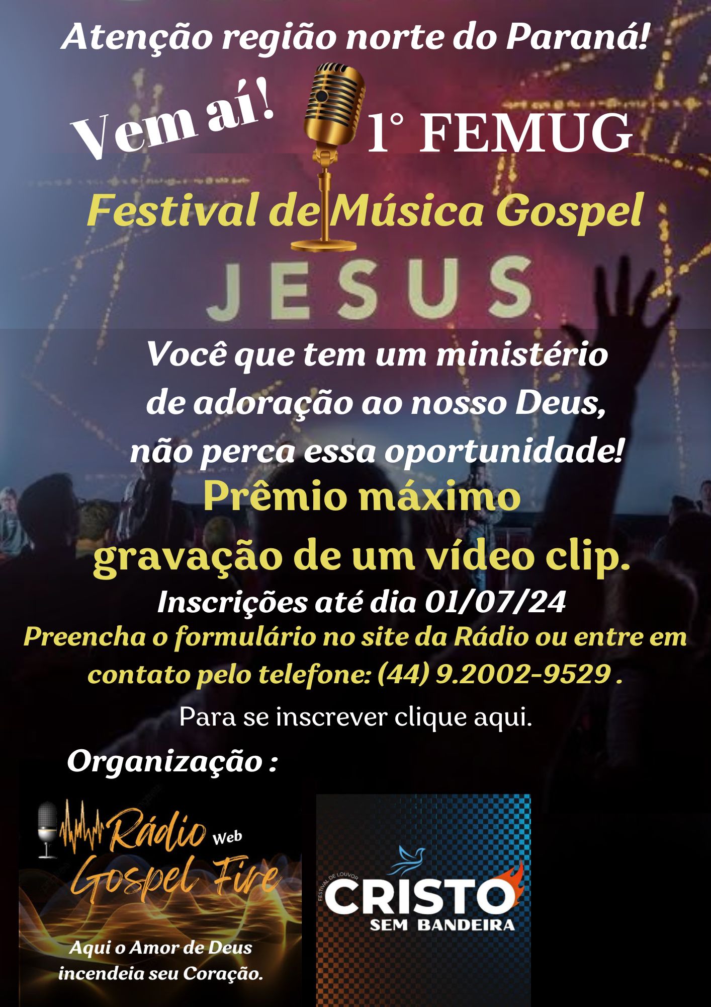 Publicidade 1° FEMUG - Festival de Musica Gospel