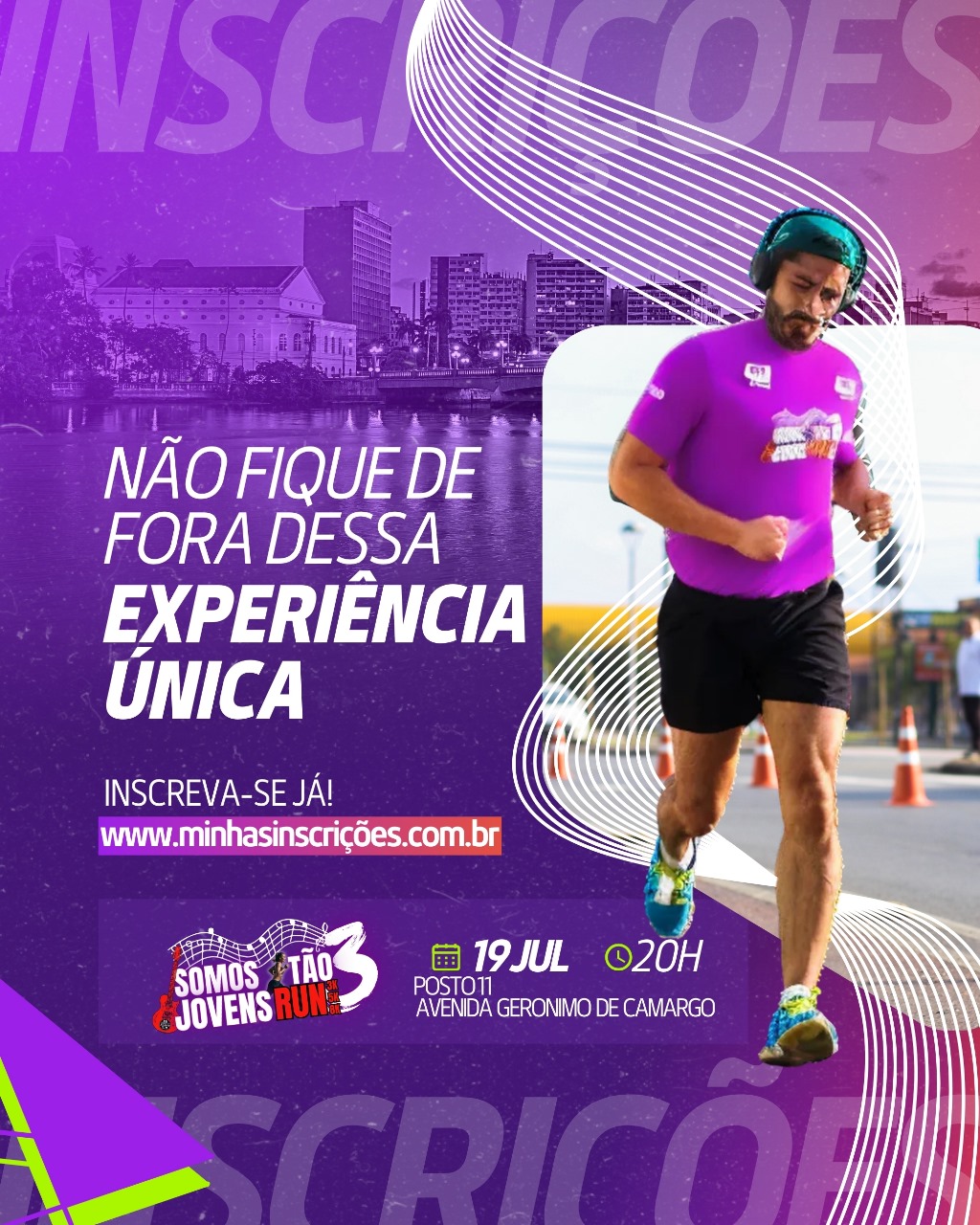 Publicidade Corrida Somos Tão Jovens Run 2025 edição 3