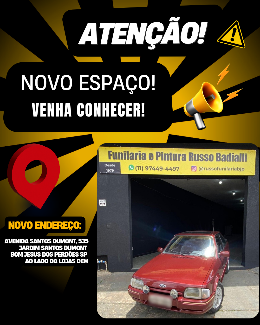 Publicidade RUSSO BADIALLI FUNILARIA E PINTURA 