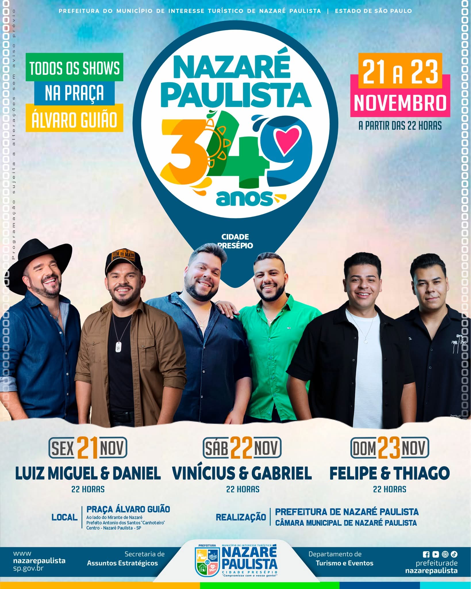 Publicidade Festa aniversário de Nazaré Paulista SP 