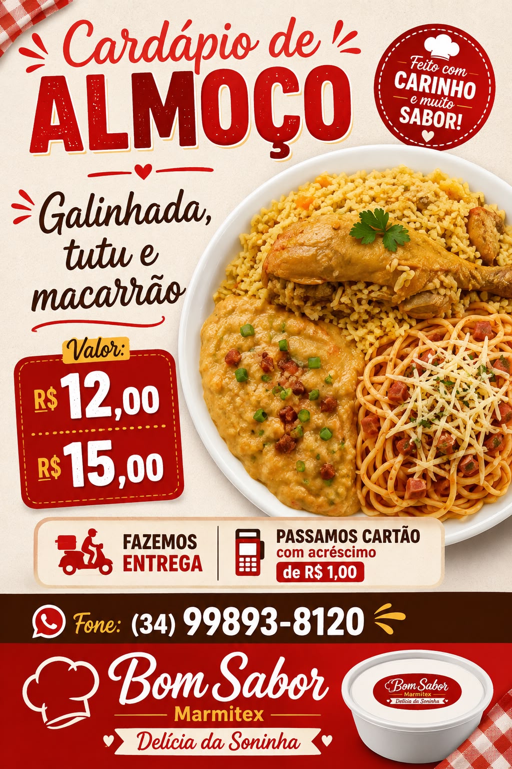 Publicidade CANTINA BOM SABOR DELICIAS DA SONINHA