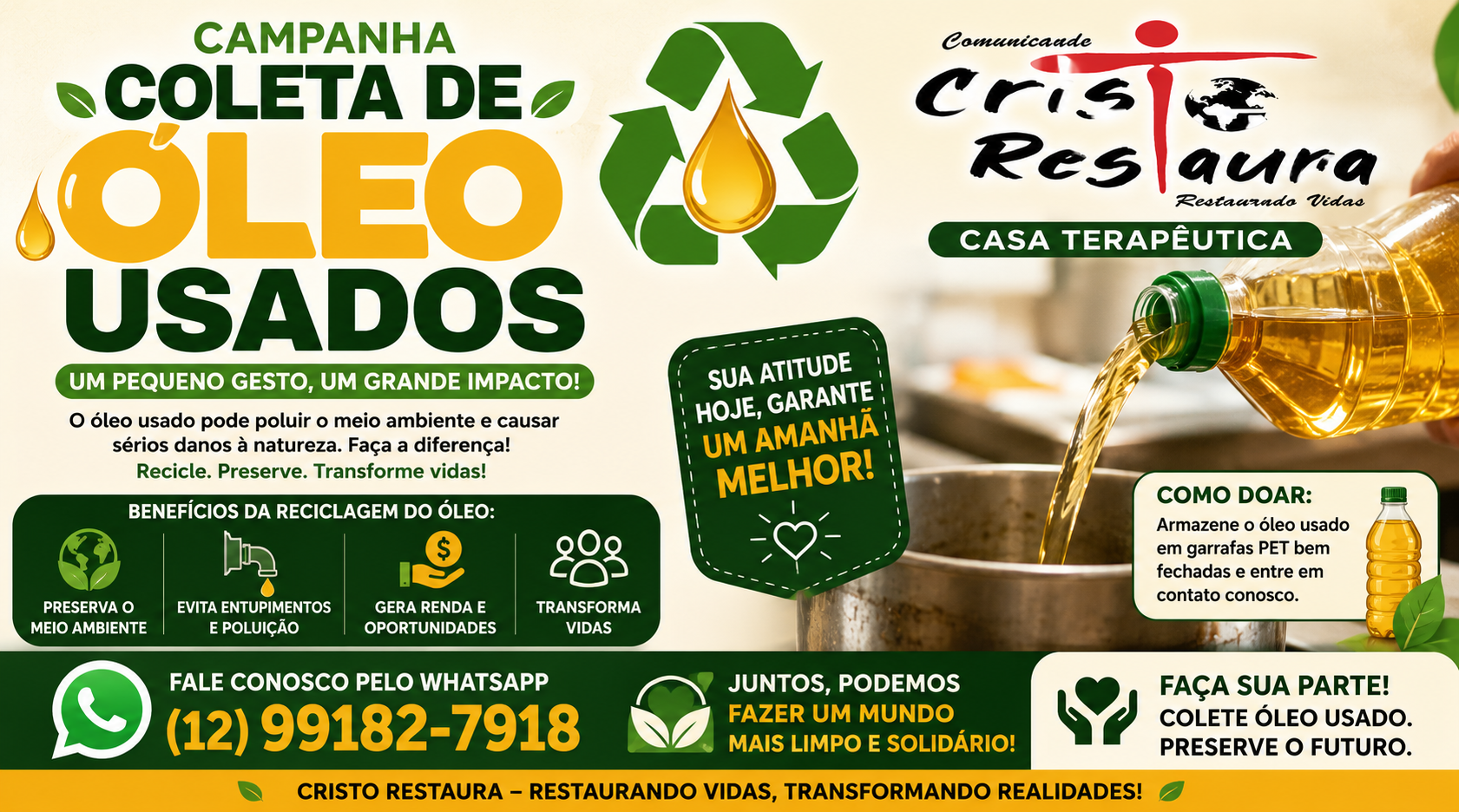Slider Campanha Coleta de oleo