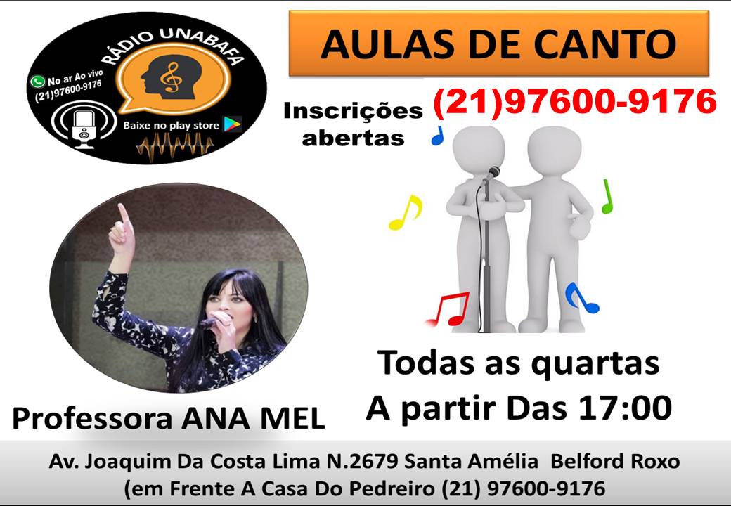 Slider #PROPAGANDA ANA MEL AULA DE CANTO