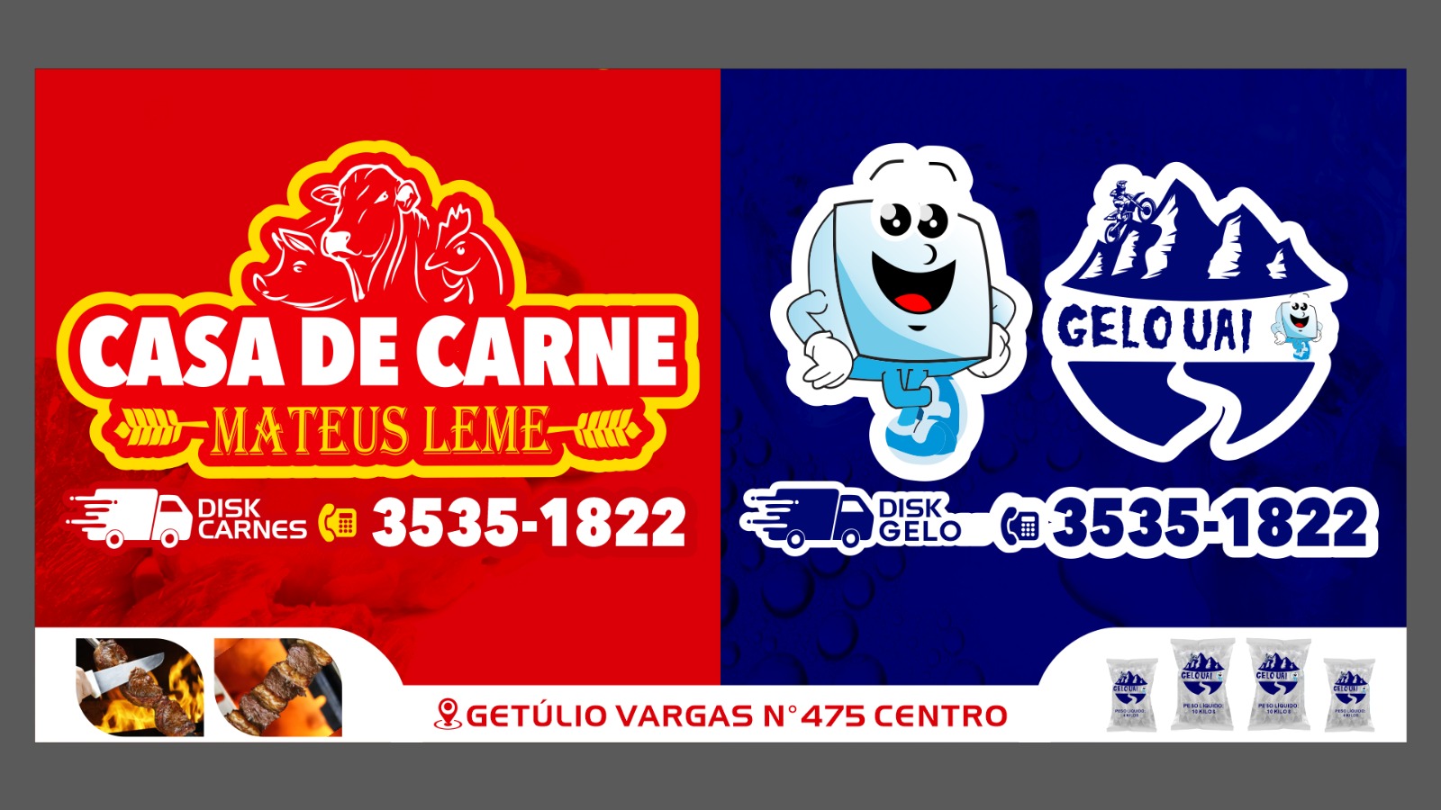 Publicidade Casa de Carne de Mateus Leme