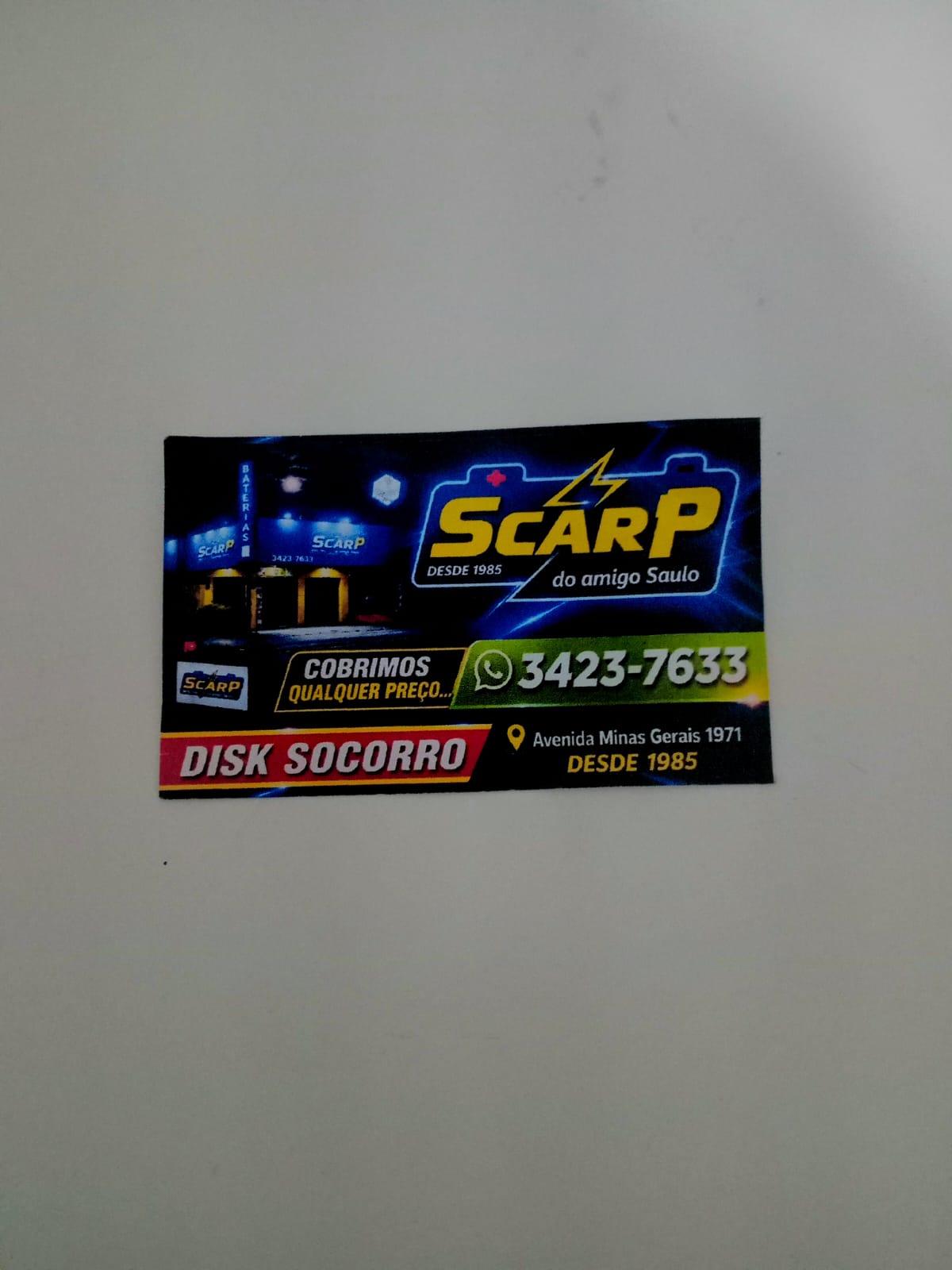 Publicidade Bateria Scarp