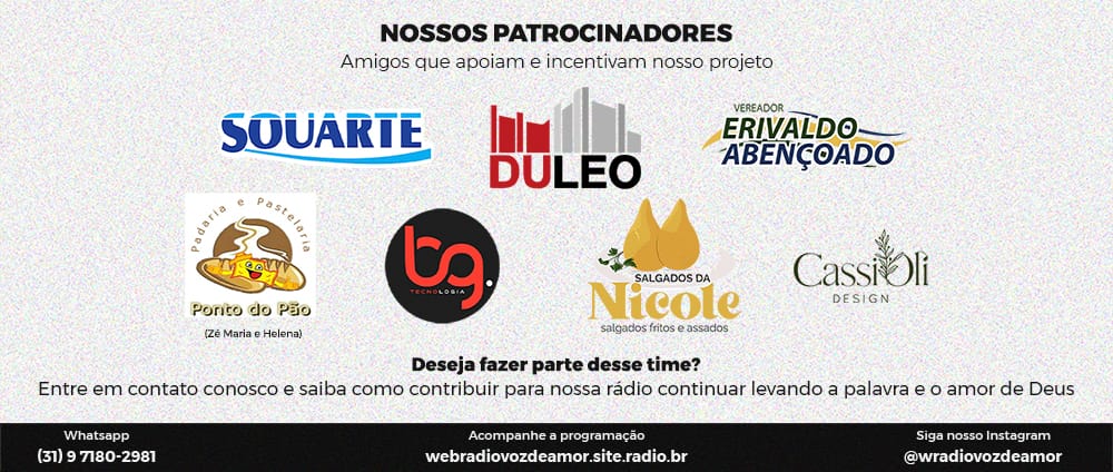 Publicidade Venha anunciar sua marca, empresa o seu negócio na Web Rádio Voz de Amor