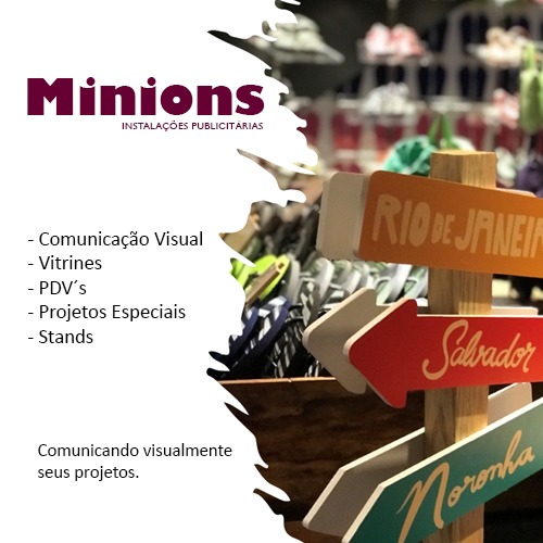 Publicidade Minions Instalações Publicitárias